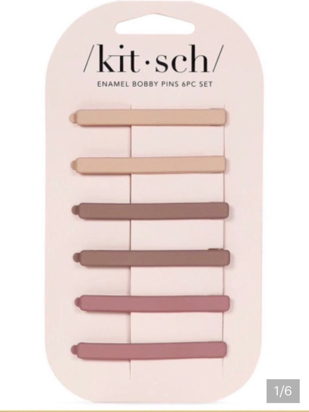 Kitsch Enamel Matte Bobby Pins 6pcs Terracotta